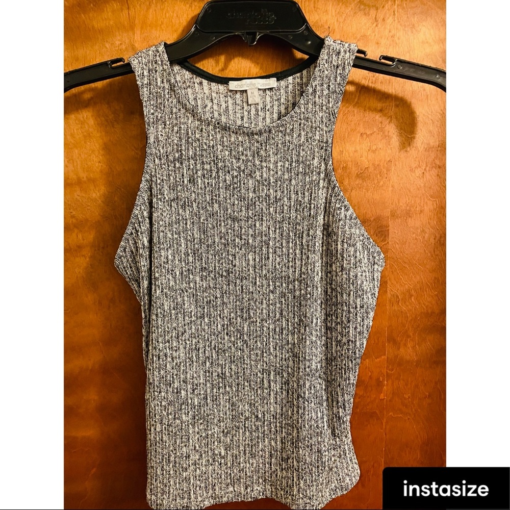 Gray Charlotte Russe ribbed tank top